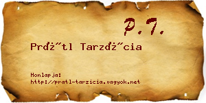 Prátl Tarzícia névjegykártya